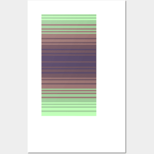 Purple Brown and Pale Green Gradient Stripes Posters and Art